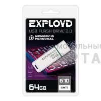 USB  64GB  Exployd  670  белый