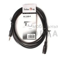 Кабель удлинительный TELECOM 3.5 Jack (M) / 3.5 Jack (F), стерео, аудио, 2 м. (1/250)