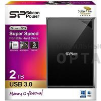 Жесткий диск HDD Siliсon Power  2 TB  S03 Stream чёрный, 2.5", USB 3.0