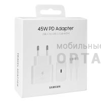 Orig Samsung, СЗУ в комплекте 45W PD Adapter USB-C to USB-C Cable, белый Orig Samsung, СЗУ в комплекте 45W PD Adapter USB-C to USB-C Cable, белый