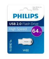 Флешка USB 64 Гб Philips WEE 2.0, USB2.0, белый