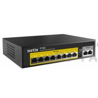 Коммутатор NETIS P110С 10x100Mb 8PoE+ 60W неуправляемый, функция PoE Watchdog (PoE авто перезагрузка) (1/20) Коммутатор NETIS P110С 10x100Mb 8PoE+ 60W неуправляемый, функция PoE Watchdog (PoE авто перезагрузка) (1/20)