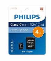 Карта памяти microSDHC 4 Гб Philips, Ultra High Speed, Class10 UHS-I