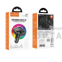 FM-модулятор HOCO E81, Fantasy, Bluetooth, QC3.0, PD 30Вт,  черный