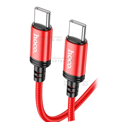 Кабель Type-C to Type-C HOCO X89 Wind, 1m, 3.0A, PD 60W,  красный, не упакован