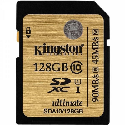 Карта памяти 128 Гб SDXC Kingston Class 10 UHS-I Ultimate (90/45 Mb/s)